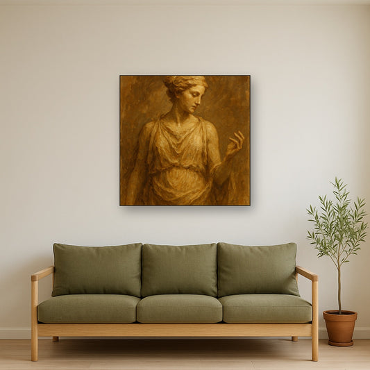 Classical Muse Gestural Figurative Oil Painting - View 2