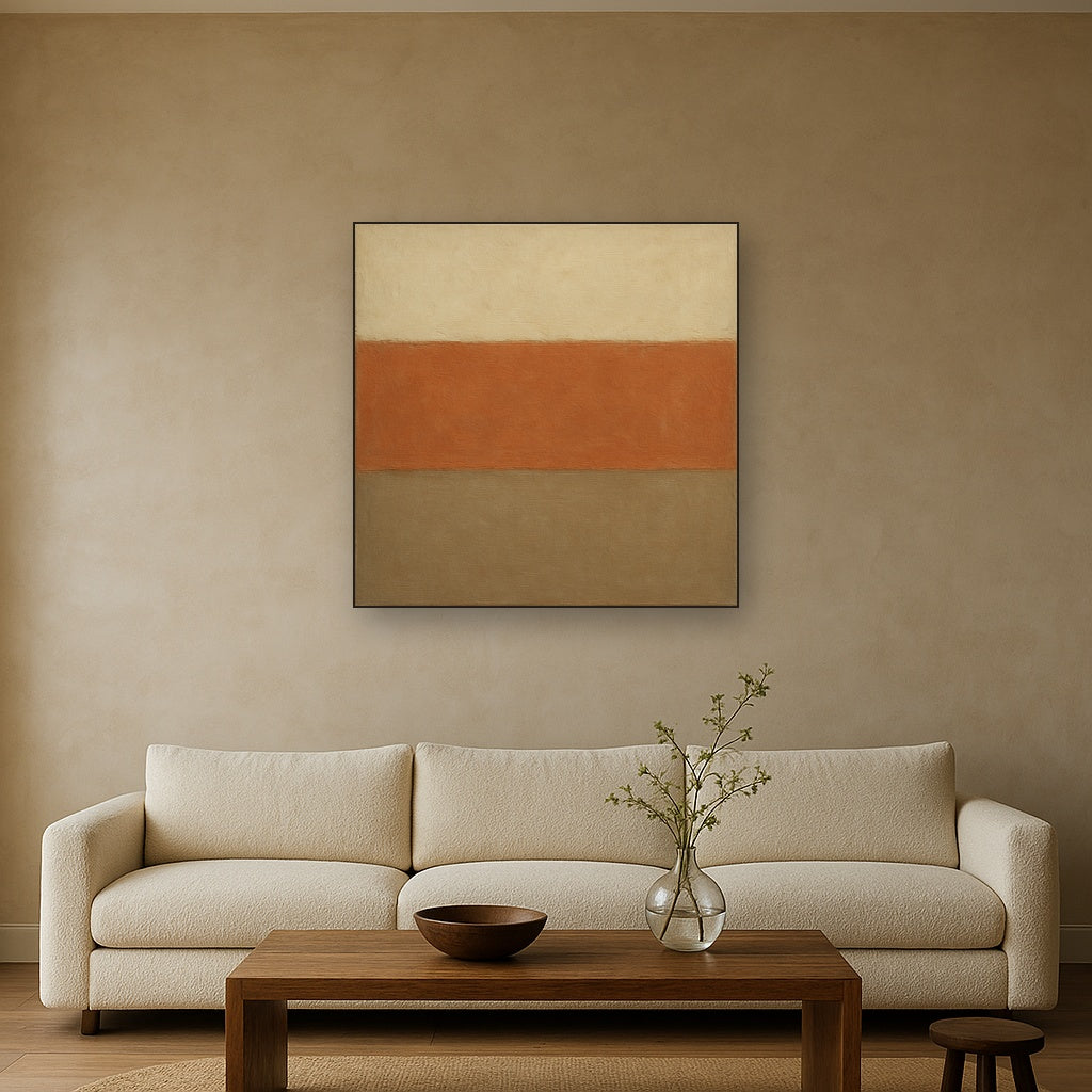 Aged Plaster & Sand Horizon No. 2 - Modern Fine Art Oil Painting - View 2