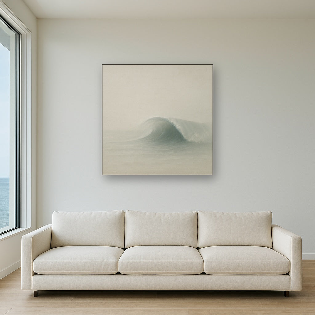 Single Wave Crest in Morning Light No. 4 - Modern Fine Art Oil Painting - View 2