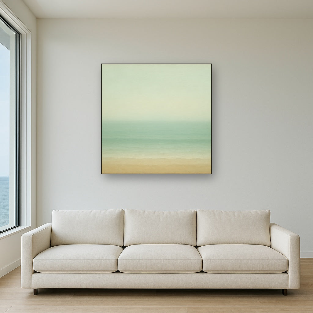 Ethereal Coastal Sea Mist No. 1 - Modern Fine Art Oil Painting - View 2