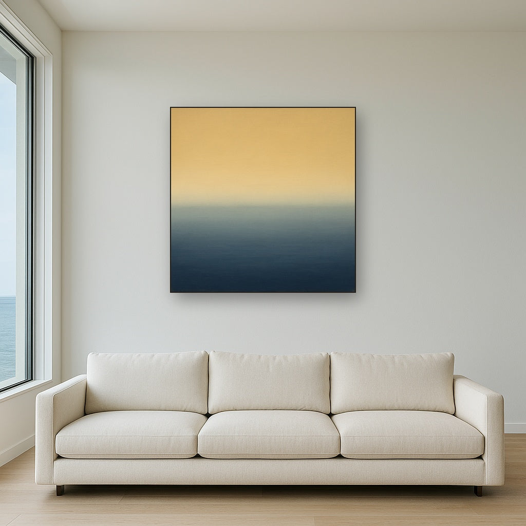 Ethereal Coastal Sea Mist No. 1 - Modern Fine Art Oil Painting - View 2