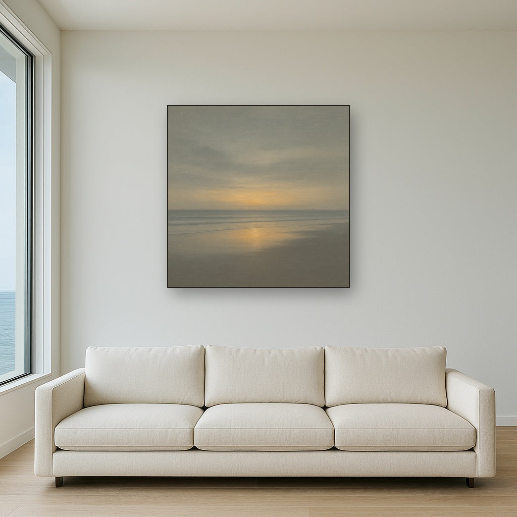 Golden Hour Surf Reflection No. 8 - Modern Fine Art Oil Painting - View 2