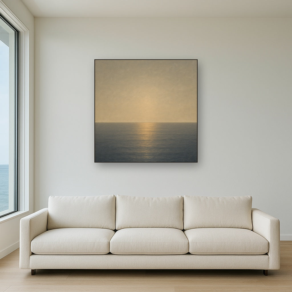 Mediterranean Dawn Horizon No. 6 - Modern Fine Art Oil Painting - View 2