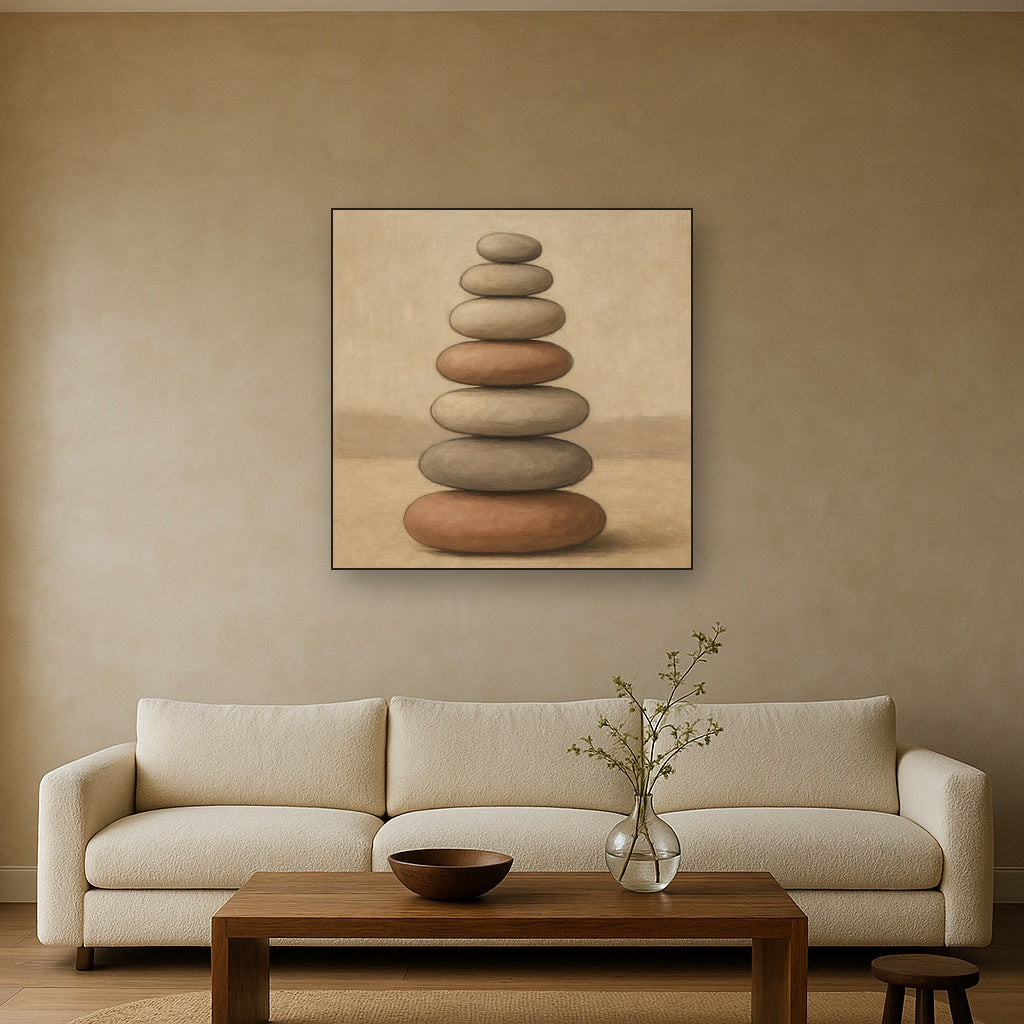 Organic Pebble Contours No. 3 - Modern Fine Art Oil Painting - View 2