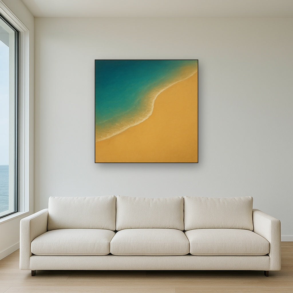 Calm Tide Line & Sand Drift No. 2 - Modern Fine Art Oil Painting - View 2