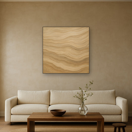 Weathered Mineral Sediments in Warm Ecru No. 20 Oil Painting - View 2