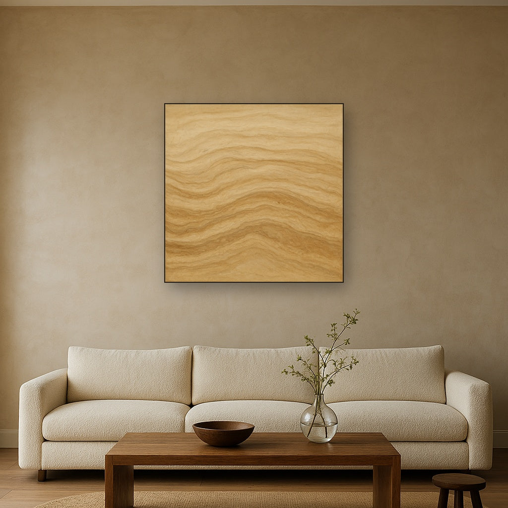 Weathered Mineral Sediments in Warm Ecru No. 16 Oil Painting - View 2