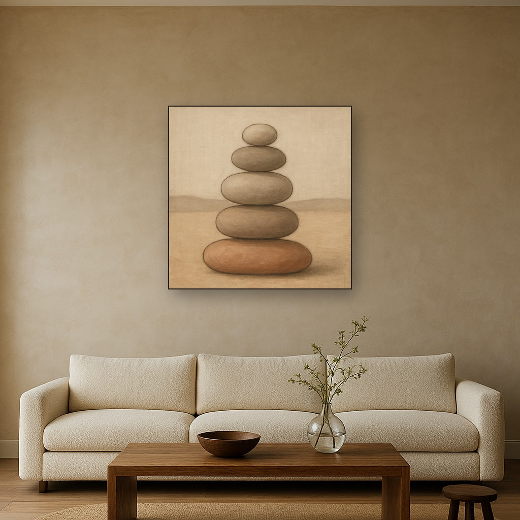 Organic Pebble Contours No. 3 - Modern Fine Art Oil Painting - View 2