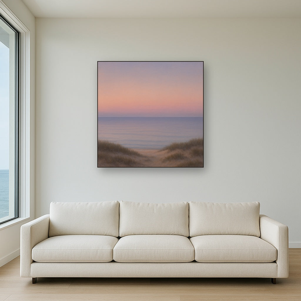 Pastel Dusk Horizon over Calm Atlantic Waters No. 9 Oil Painting - View 2