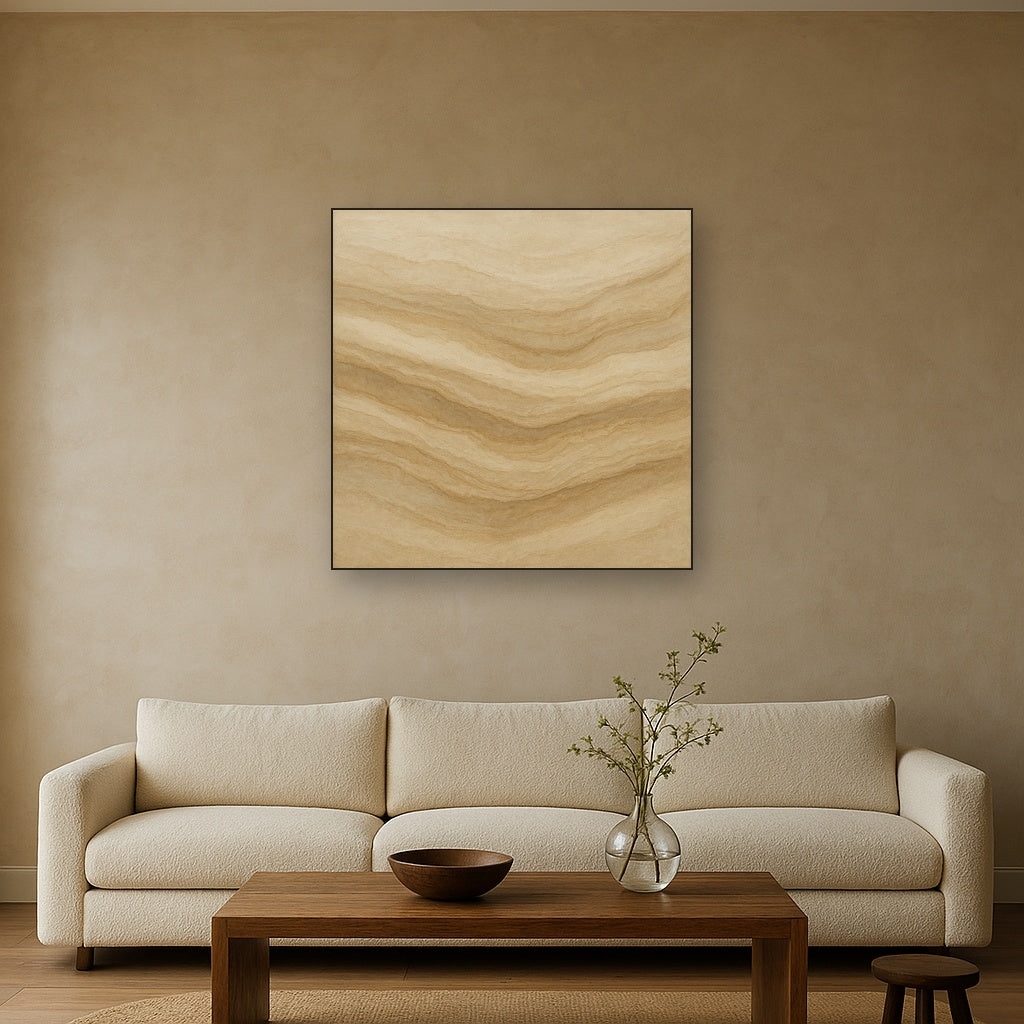 Weathered Mineral Sediments in Warm Ecru No. 30 Oil Painting - View 2