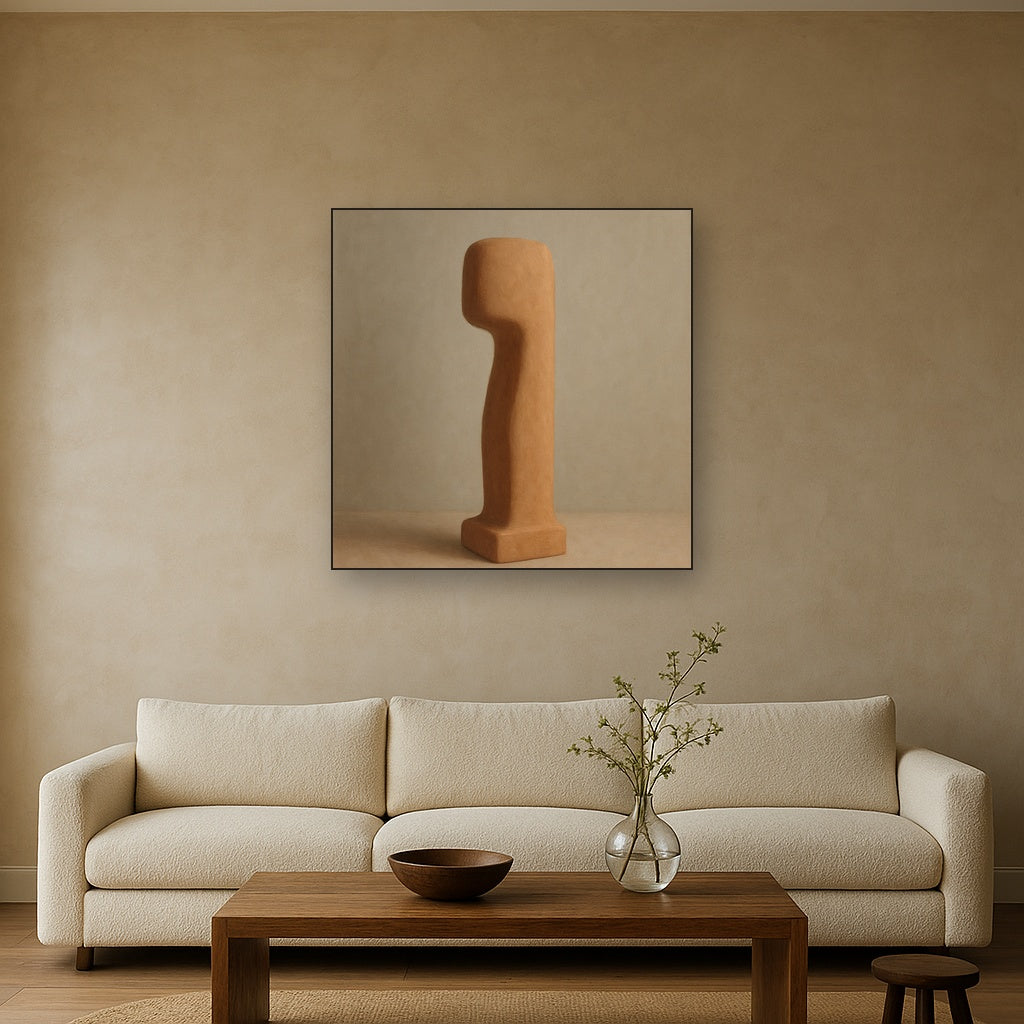 Sculpted Clay Monolith No. 7 - Modern Fine Art Oil Painting - View 2