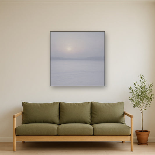 Winter Dawn Frost & Pale Silver Light No. 12 Oil Painting - View 2