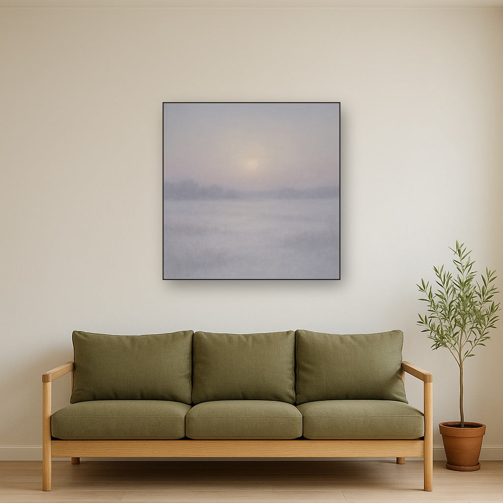 Winter Dawn Frost & Pale Silver Light No. 16 Oil Painting - View 2