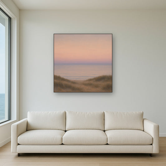 Pastel Dusk Horizon over Calm Atlantic Waters No. 18 Oil Painting - View 2