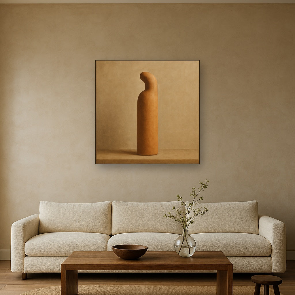 Sculpted Clay Monolith No. 7 - Modern Fine Art Oil Painting - View 2