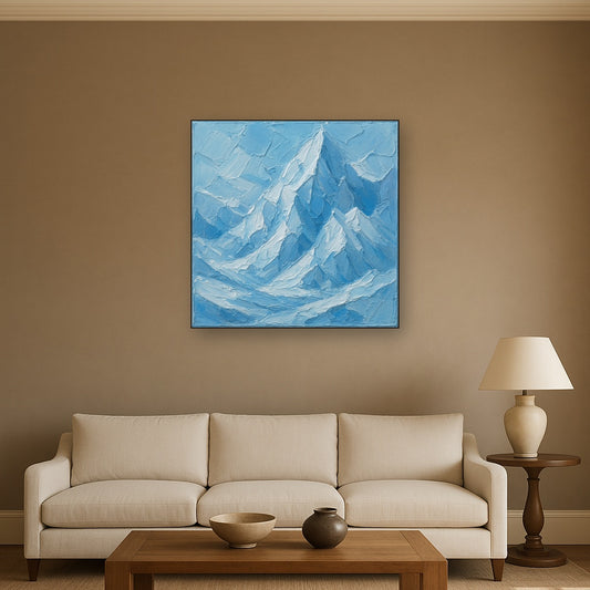 Glacial Shards Heavy Texture Oil Painting - View 2