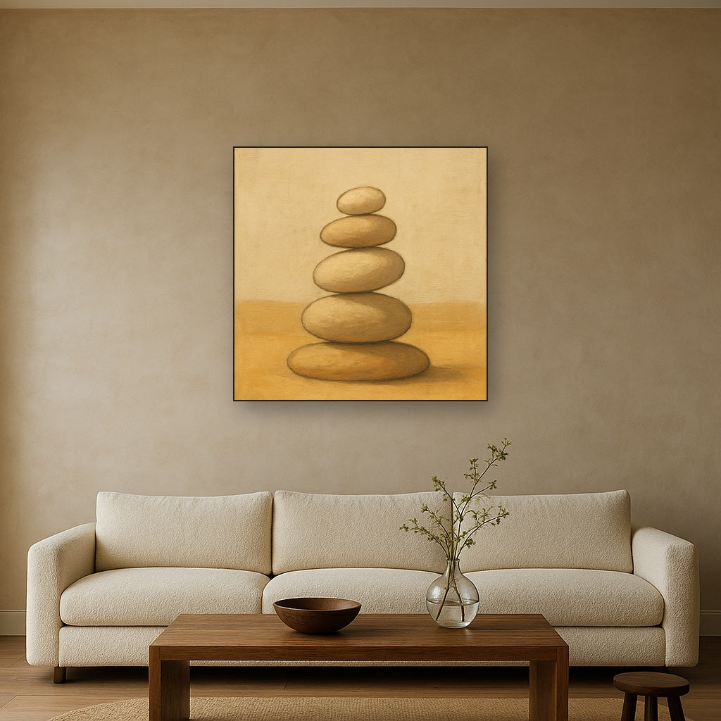 Organic Pebble Contours No. 3 - Modern Fine Art Oil Painting - View 2
