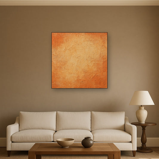 Rustic Terracotta Facade Textured Oil Painting - View 2