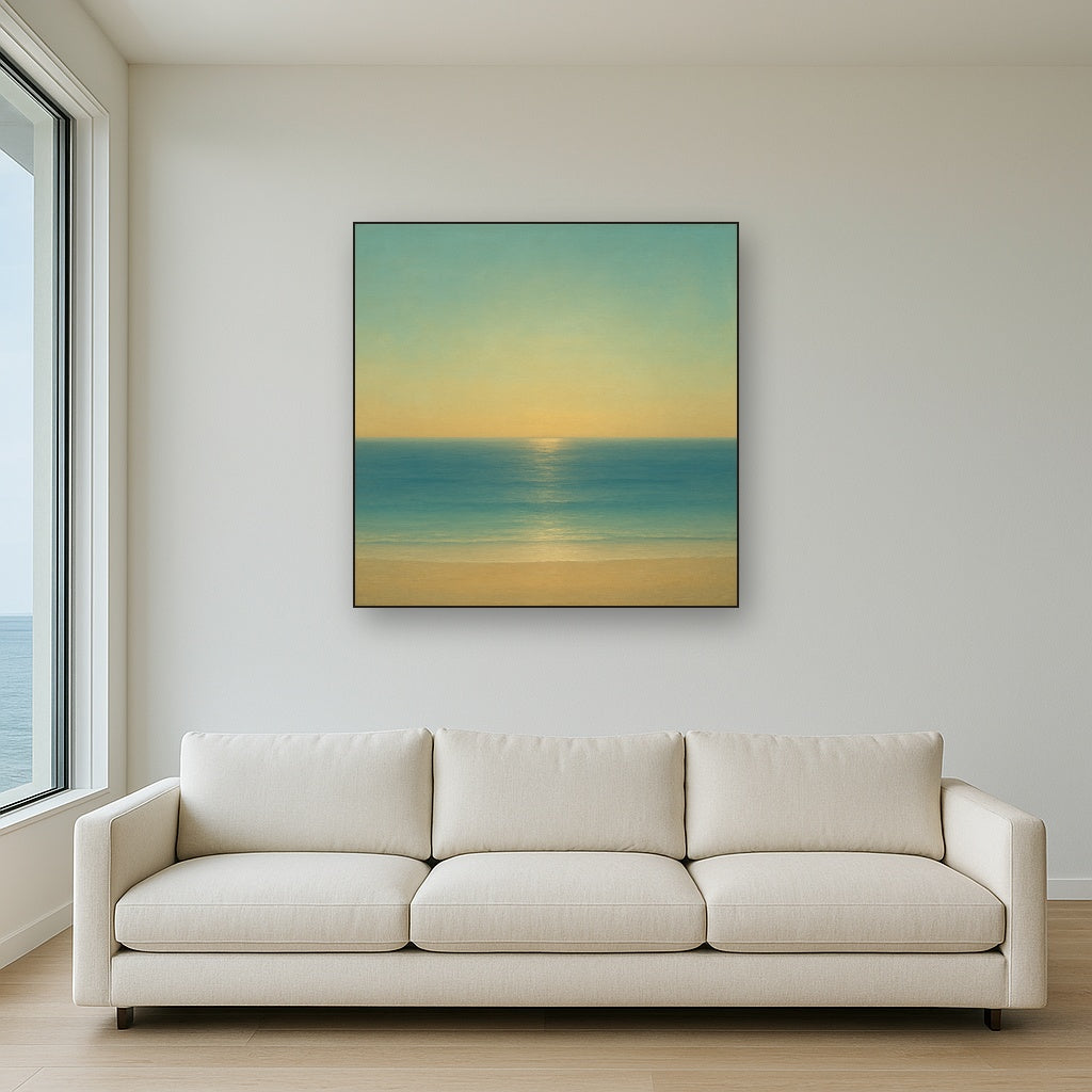 Mediterranean Dawn Horizon No. 6 - Modern Fine Art Oil Painting - View 2
