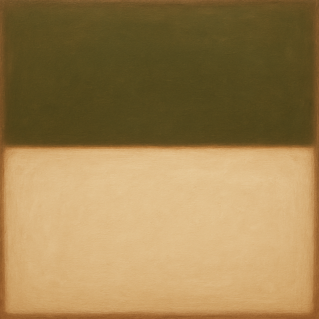 Sage Olive & Alabaster Balance No. 3 - Modern Fine Art Oil Painting - View 1