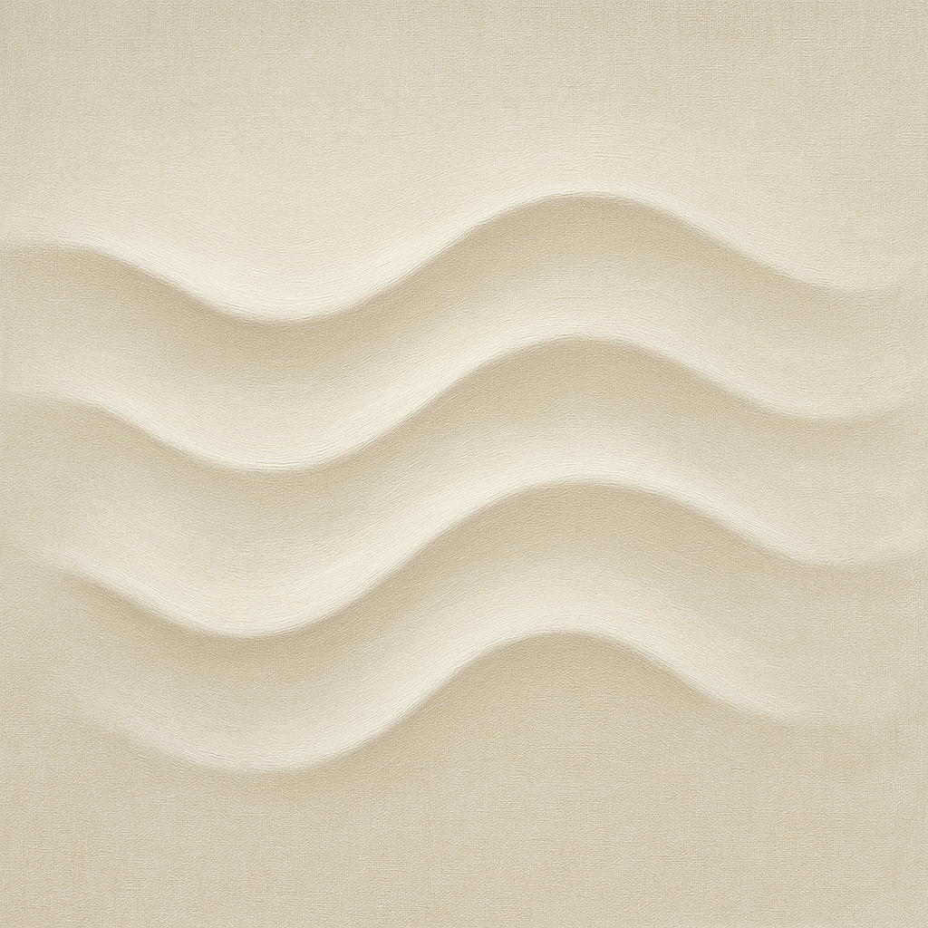 Monochrome Wave Relief No. 2 - Modern Fine Art Oil Painting - View 1