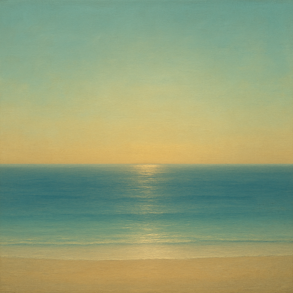 Mediterranean Dawn Horizon No. 6 - Modern Fine Art Oil Painting - View 1