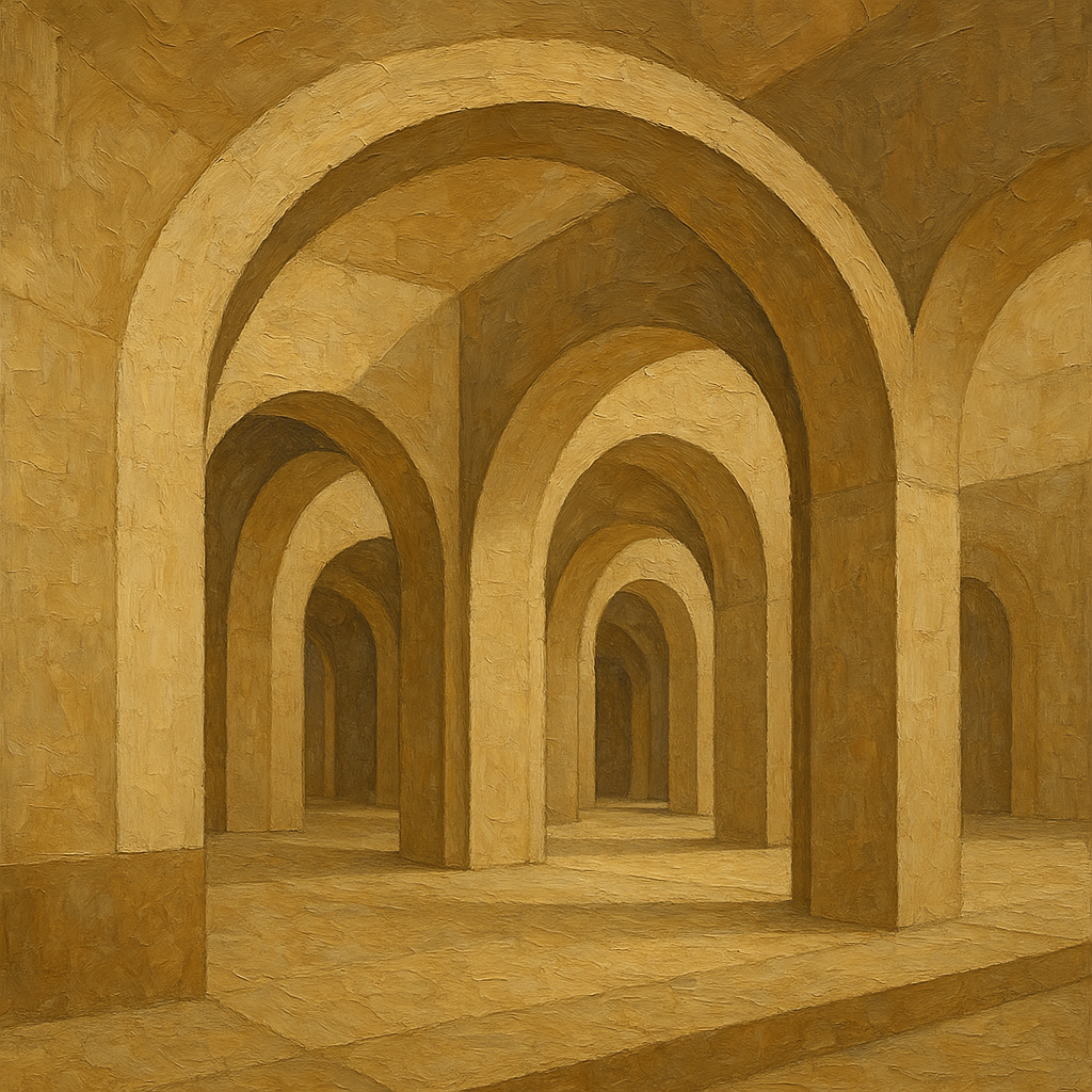 Symphony of Arches Modernist Oil Painting - View 1