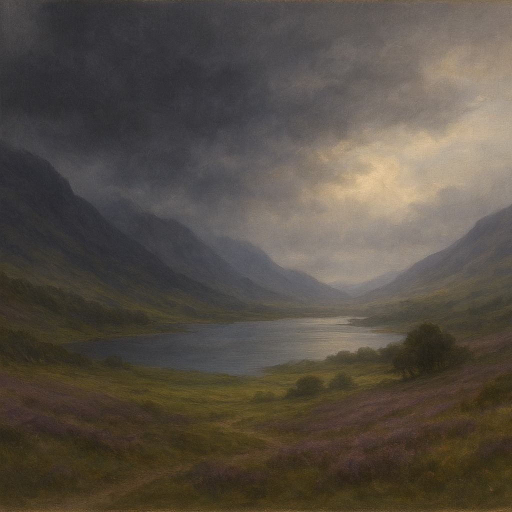 Highland Valley Storm Clearing No. 10 Oil Painting 100% Hand Painted Oil on Belgian Linen Canvas, Original Fine Art Wall Decor
