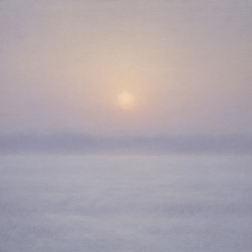 Winter Dawn Frost & Pale Silver Light No. 3 Oil Painting 100% Hand Painted Oil on Belgian Linen Canvas, Original Fine Art Wall Decor