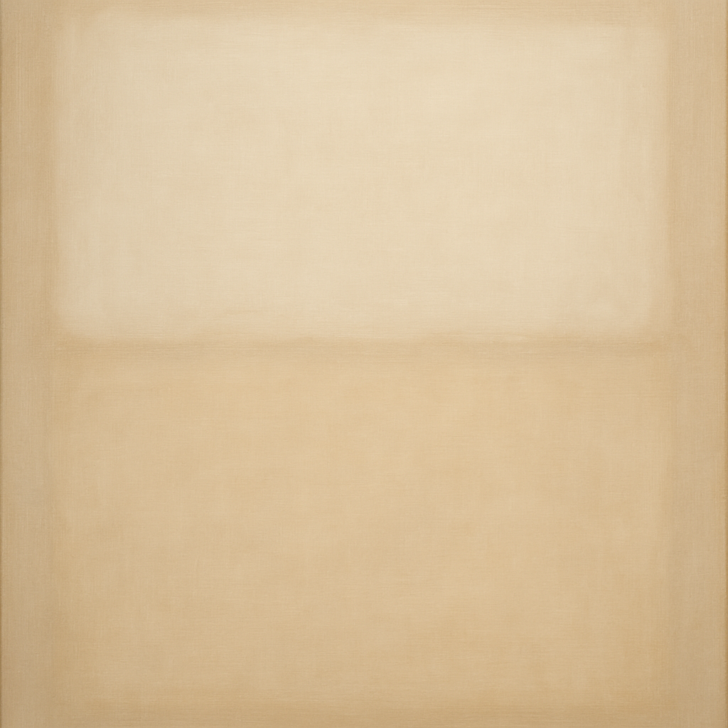 Oatmeal White & Pale Alabaster Monochrome Study No. 21 Oil Painting - View 1