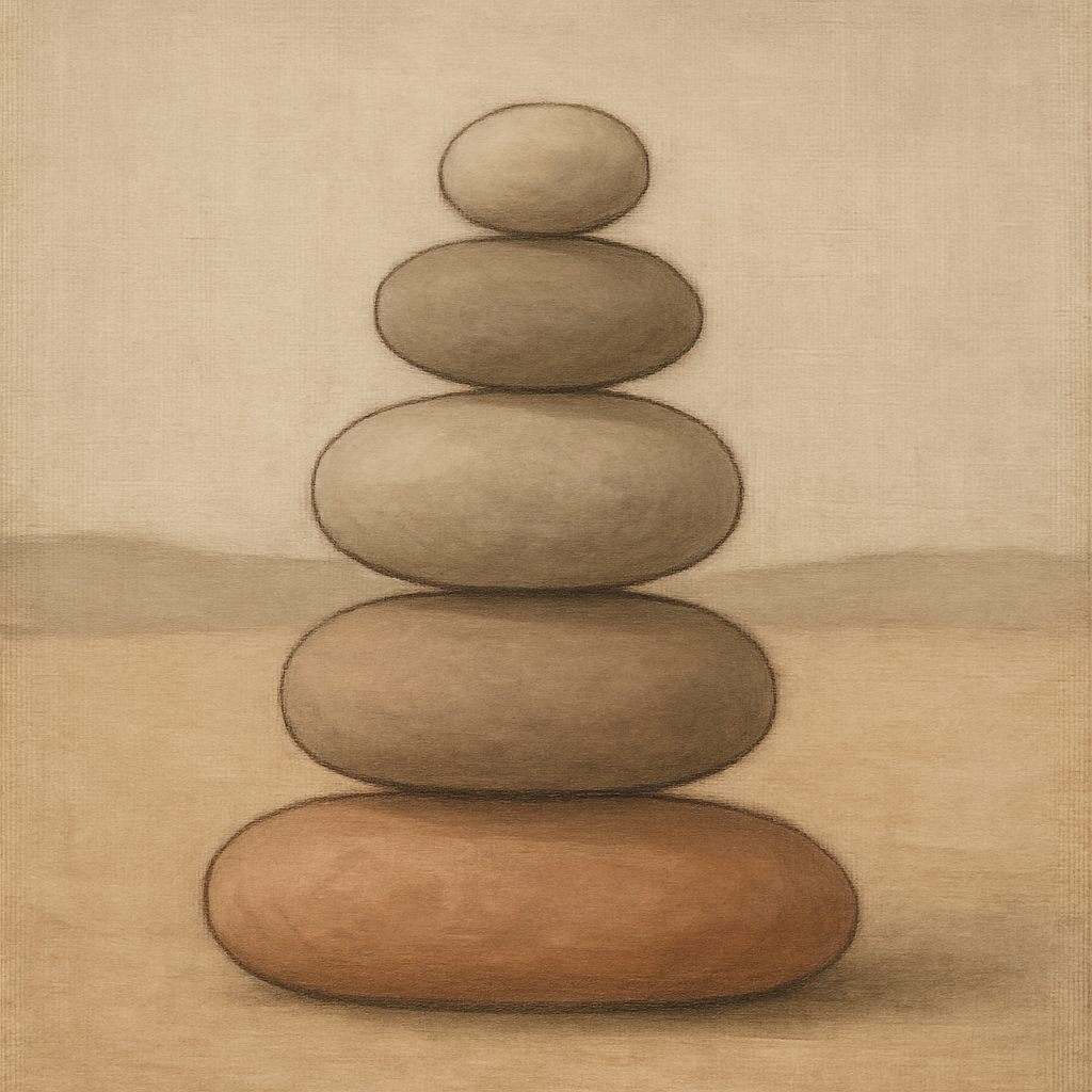 Organic Pebble Contours No. 3 - Modern Fine Art Oil Painting - View 1
