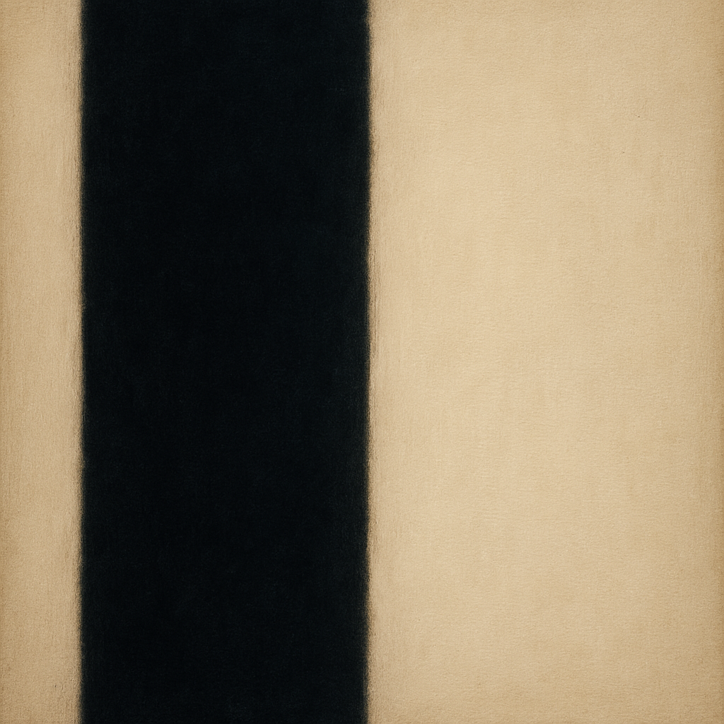 Deep Charcoal & Bone Monolith No. 1 - Modern Fine Art Oil Painting - View 1