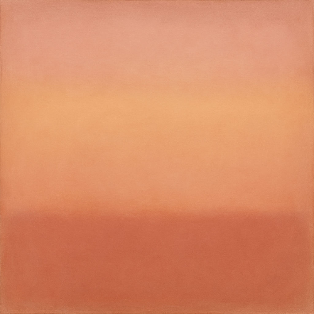 Blush Rose & Dusky Terracotta Ambient Glow No. 25 Oil Painting 100% Hand Painted Oil on Belgian Linen Canvas, Original Fine Art Wall Decor