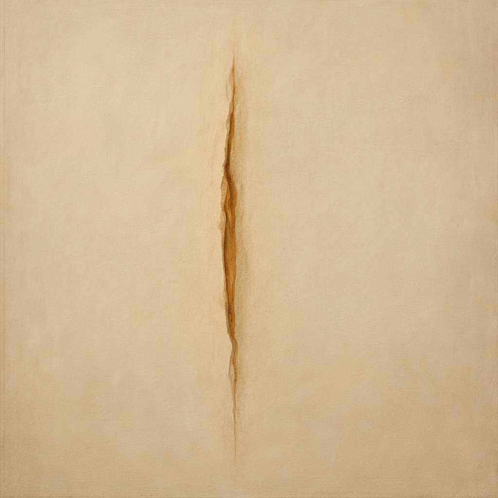 Tactile Stucco & Ochre Rift No. 9 - Modern Fine Art Oil Painting - View 1