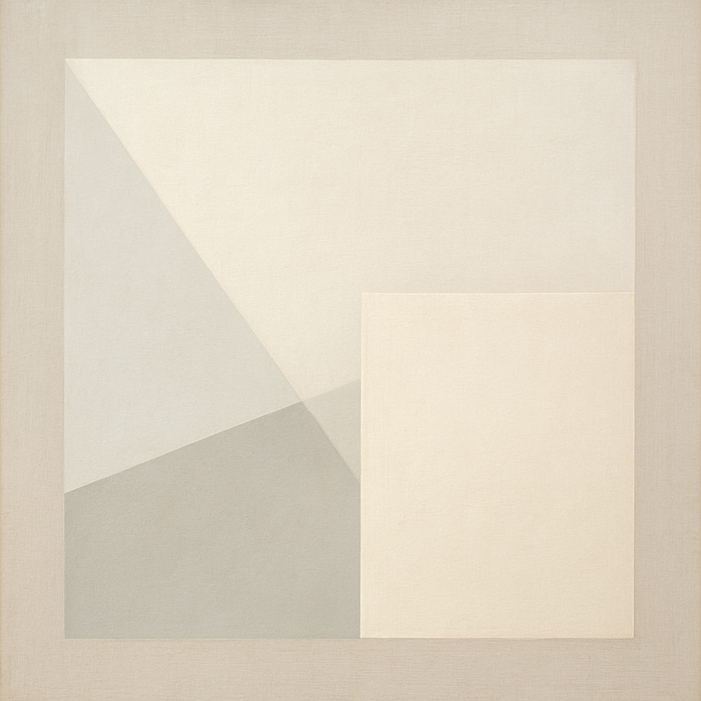 Architectural Stucco Geometry No. 3 - Modern Fine Art Oil Painting - View 1