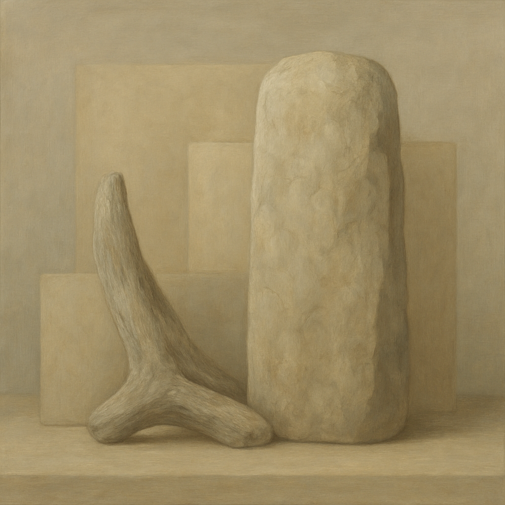 Driftwood Grey & Weathered Stone Monolith No. 9 Oil Painting 100% Hand Painted Oil on Belgian Linen Canvas, Original Fine Art Wall Decor