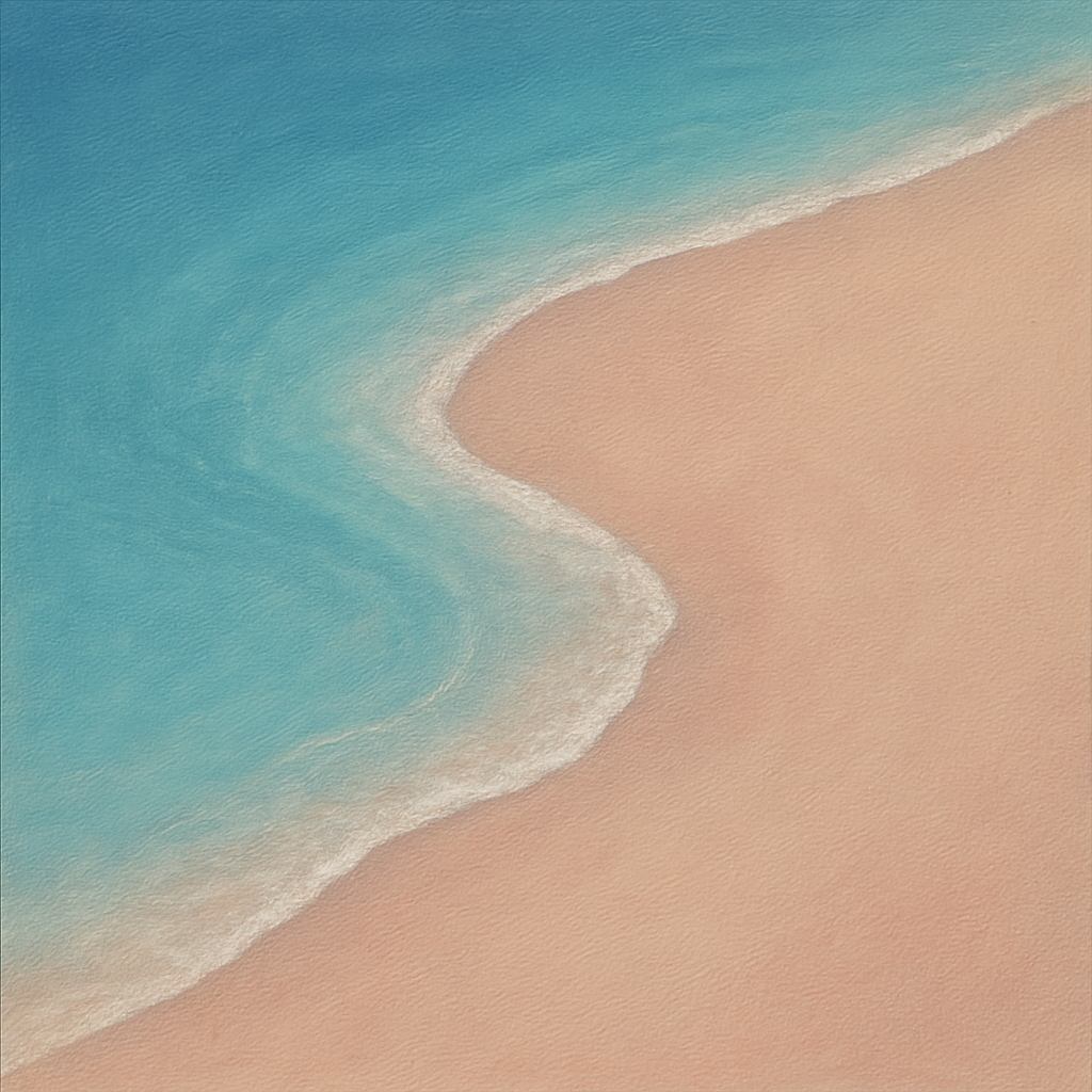 Calm Tide Line & Sand Drift No. 2 - Modern Fine Art Oil Painting - View 1