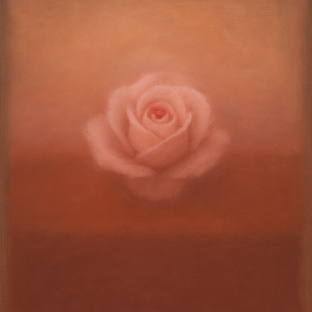 Blush Rose & Dusky Terracotta Ambient Glow No. 23 Oil Painting - View 1