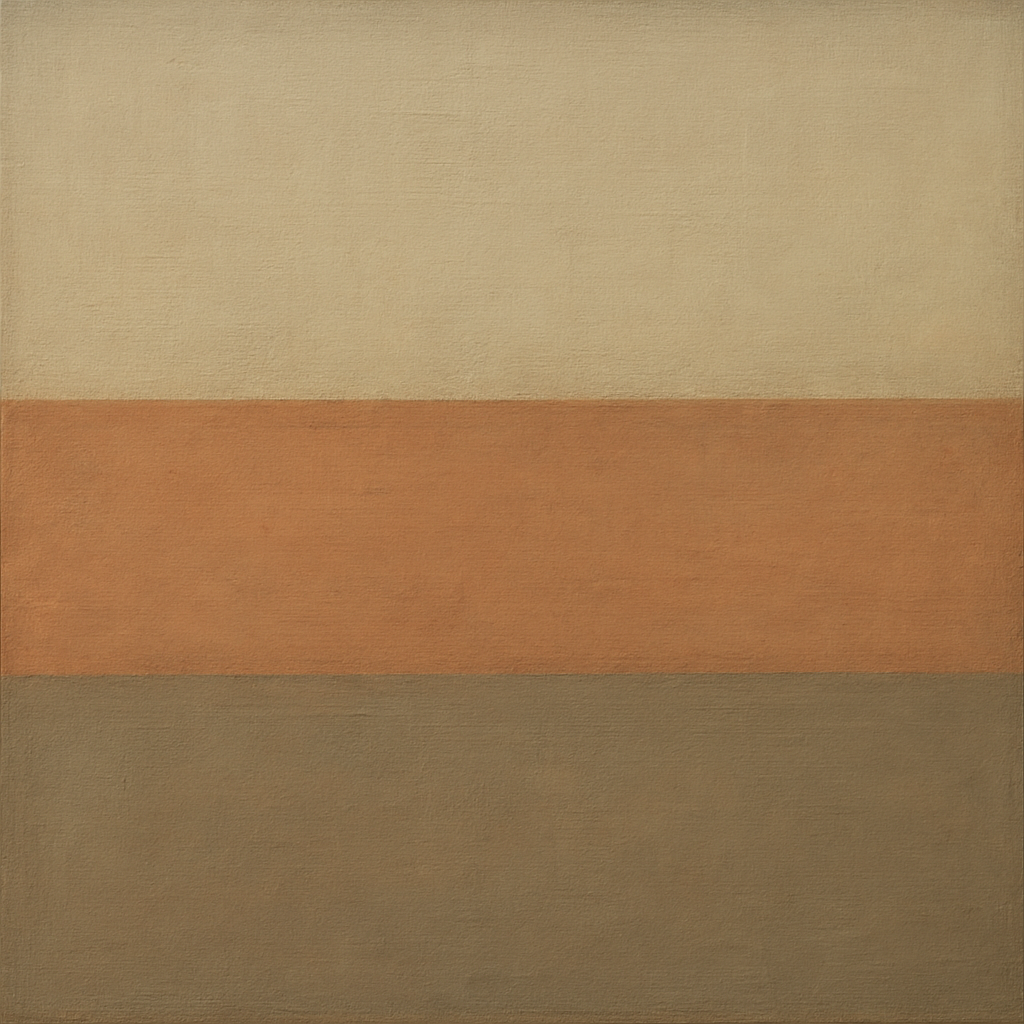 Aged Plaster & Sand Horizon No. 2 - Modern Fine Art Oil Painting - View 1