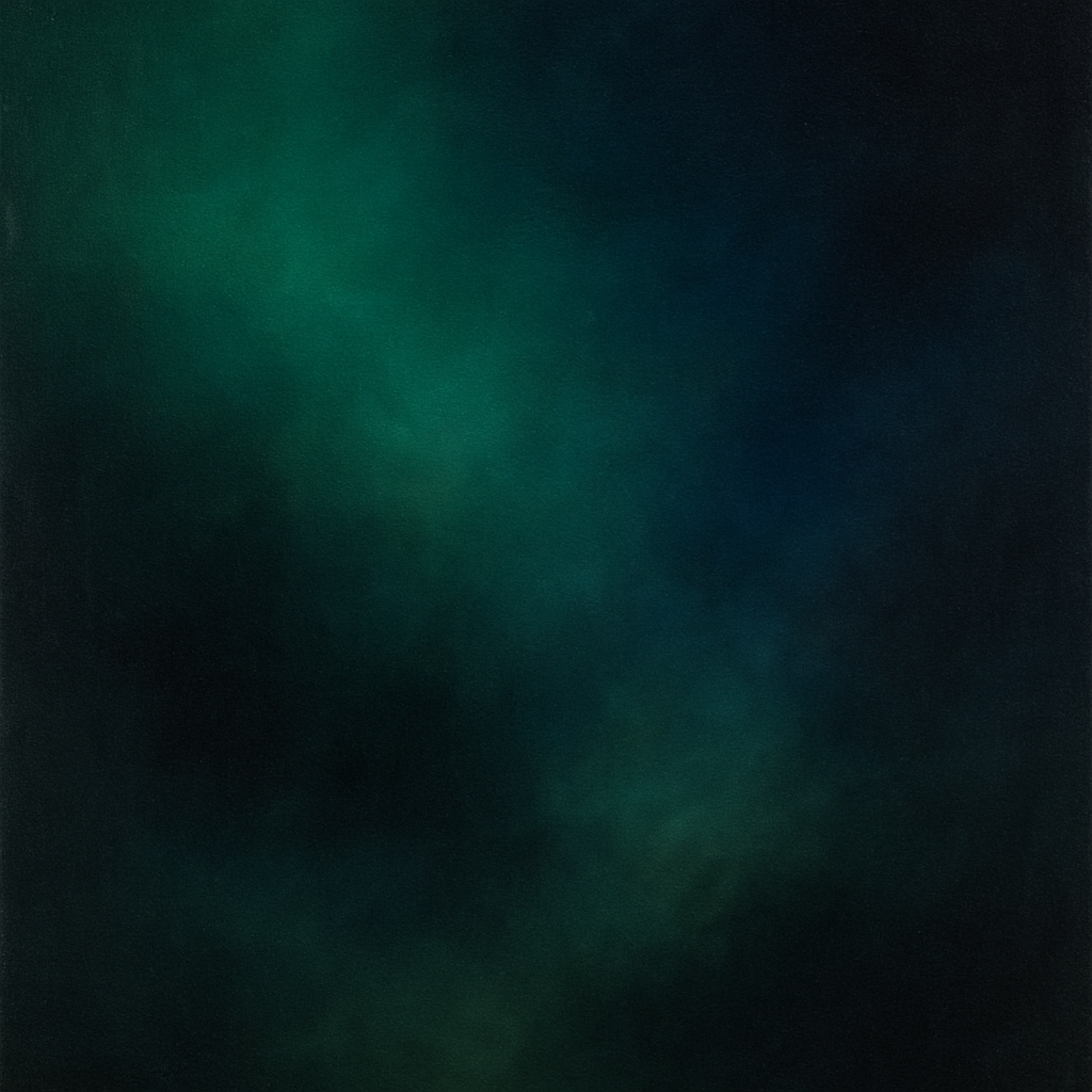Emerald & Midnight Sapphire Sfumato Immersion No. 16 Oil Painting - View 1