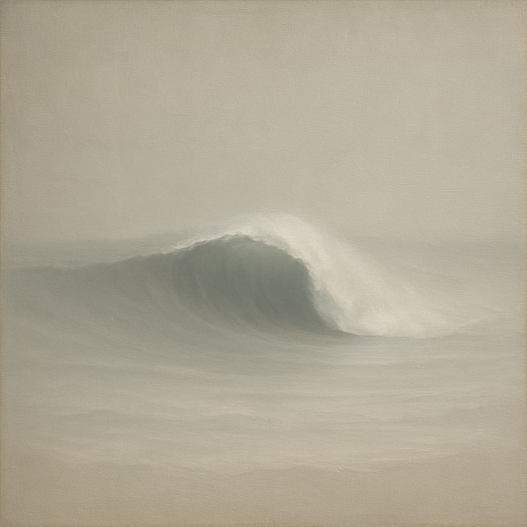 Single Wave Crest in Morning Light No. 4 - Modern Fine Art Oil Painting - View 1