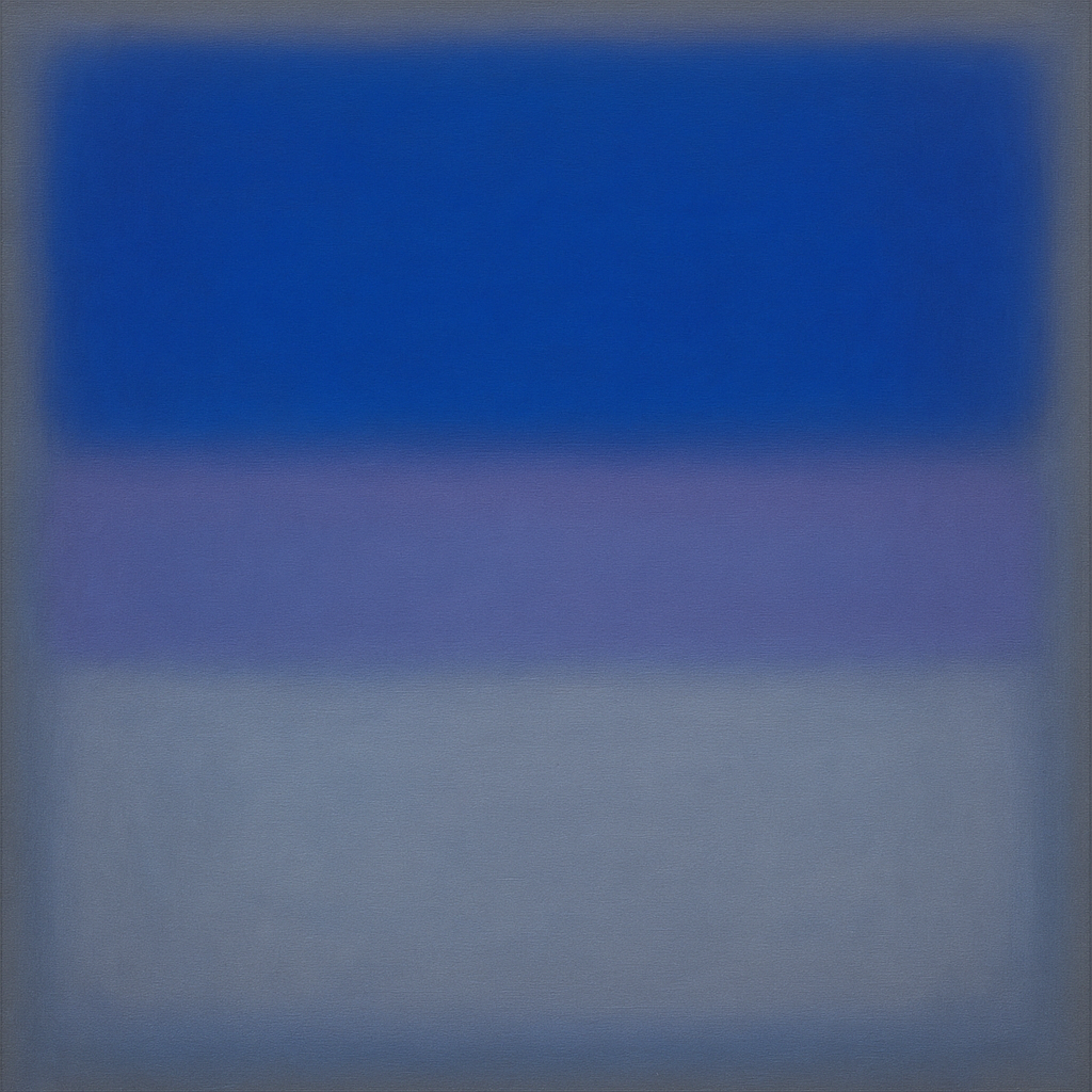 Cobalt Azure & Twilight Lavender Immersion No. 9 Oil Painting - View 1