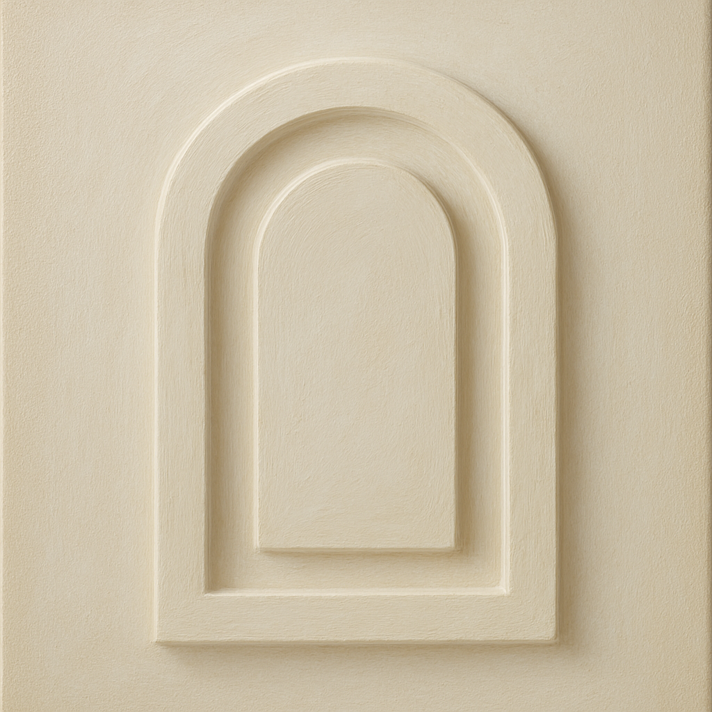 Textured Monolithic Plaster Arch No. 9 - Modern Fine Art Oil Painting - View 1