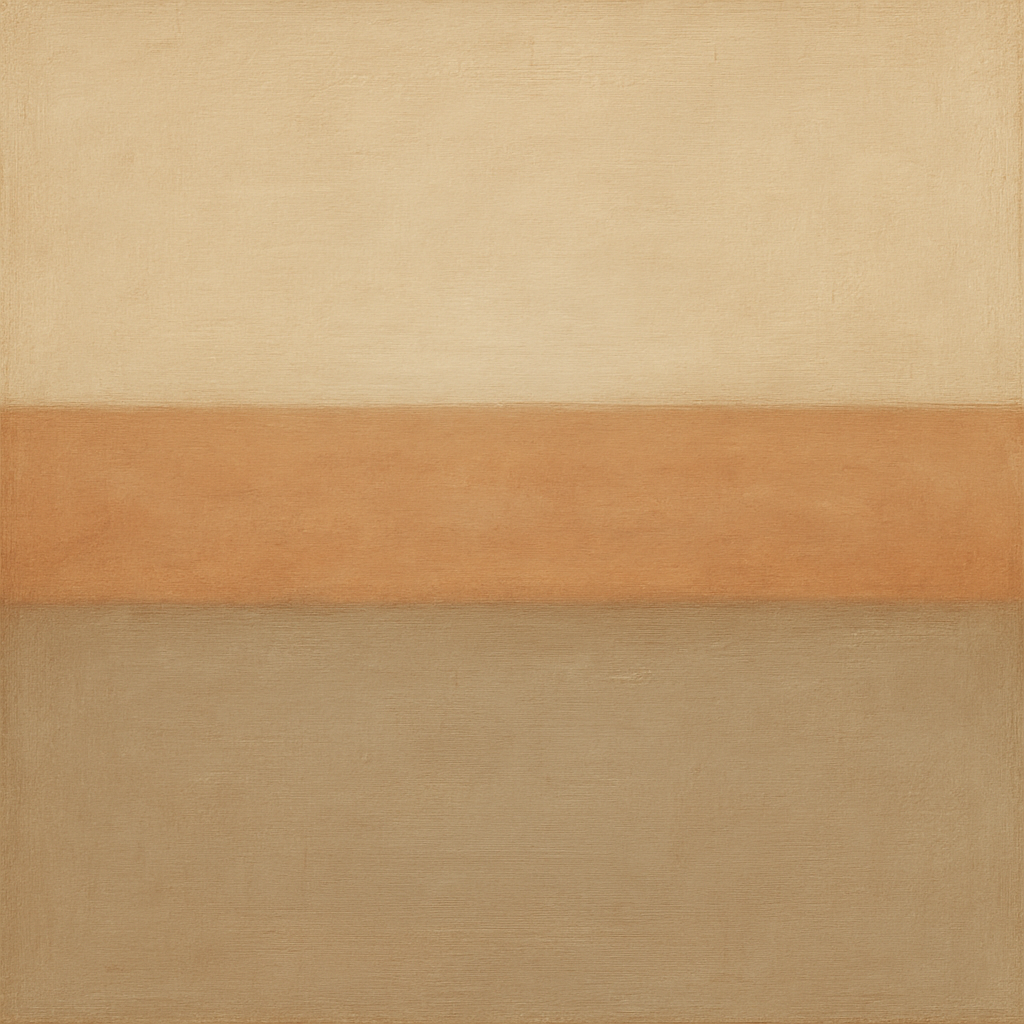 Aged Plaster & Sand Horizon No. 2 - Modern Fine Art Oil Painting - View 1