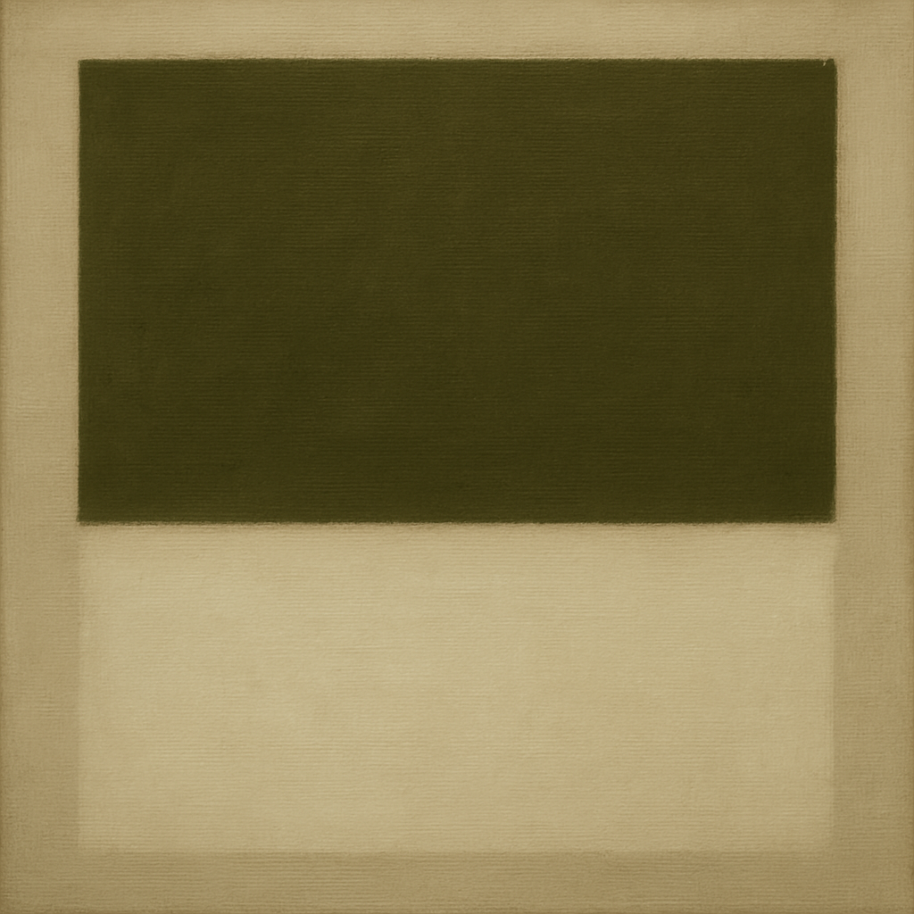 Sage Olive & Alabaster Balance No. 3 - Modern Fine Art Oil Painting - View 1