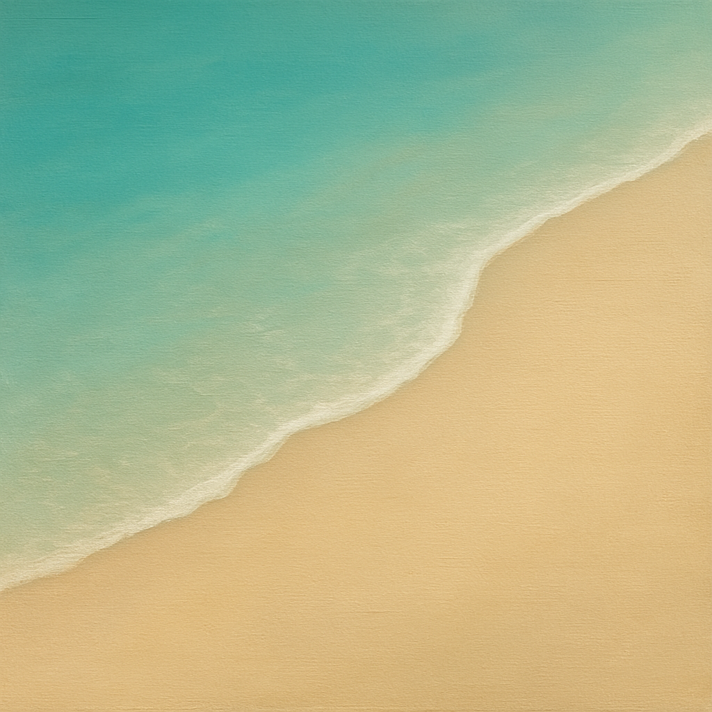 Calm Tide Line & Sand Drift No. 2 - Modern Fine Art Oil Painting - View 1