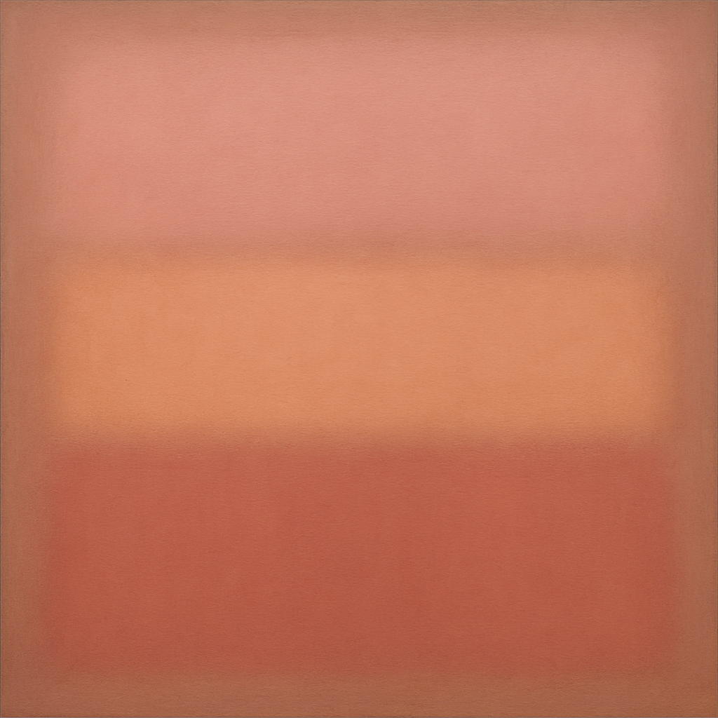 Blush Rose & Dusky Terracotta Ambient Glow No. 29 Oil Painting - View 1