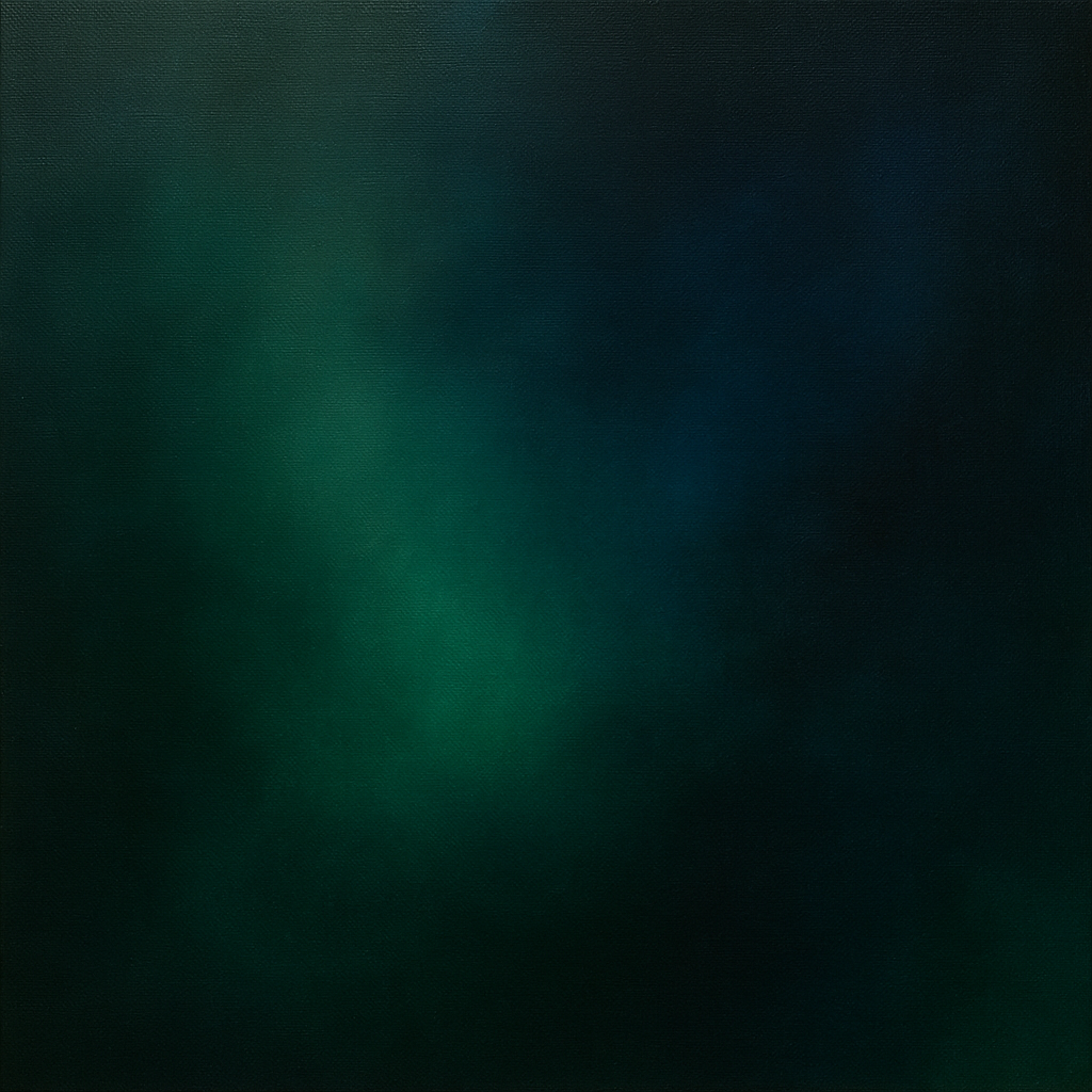 Emerald & Midnight Sapphire Sfumato Immersion No. 6 Oil Painting - View 1