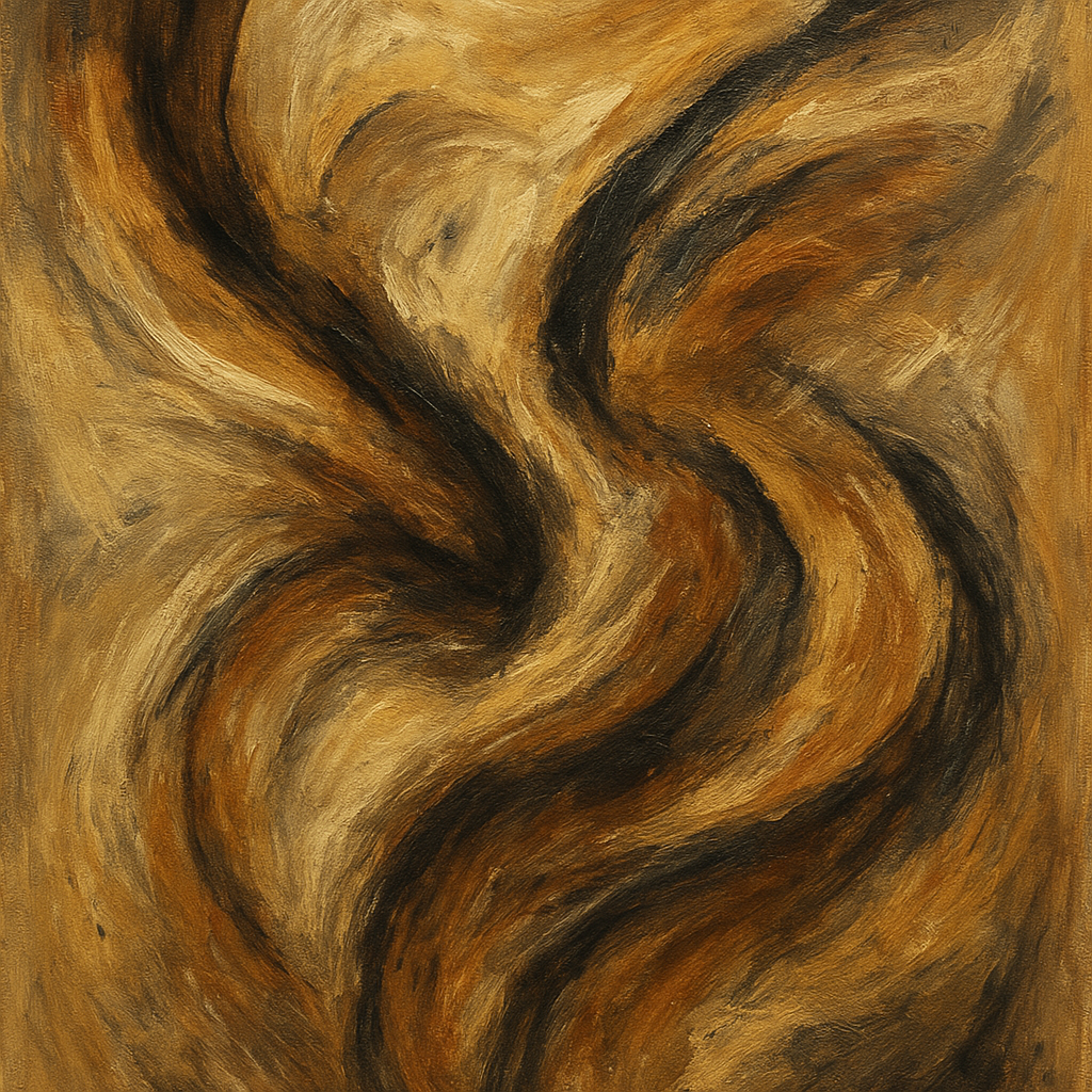 Flowing Gestural Figure in Charcoal Oil Painting - View 1