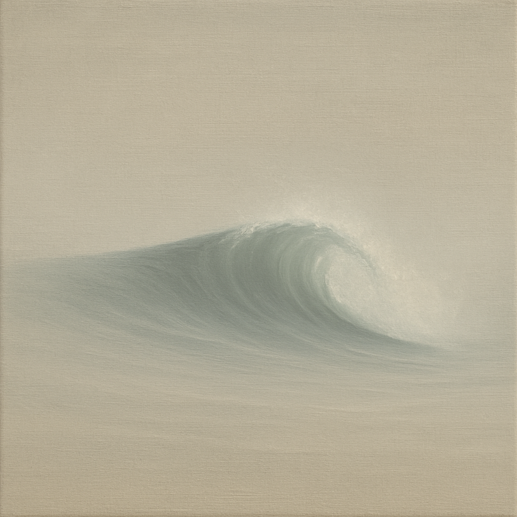 Single Wave Crest in Morning Light No. 4 - Modern Fine Art Oil Painting - View 1